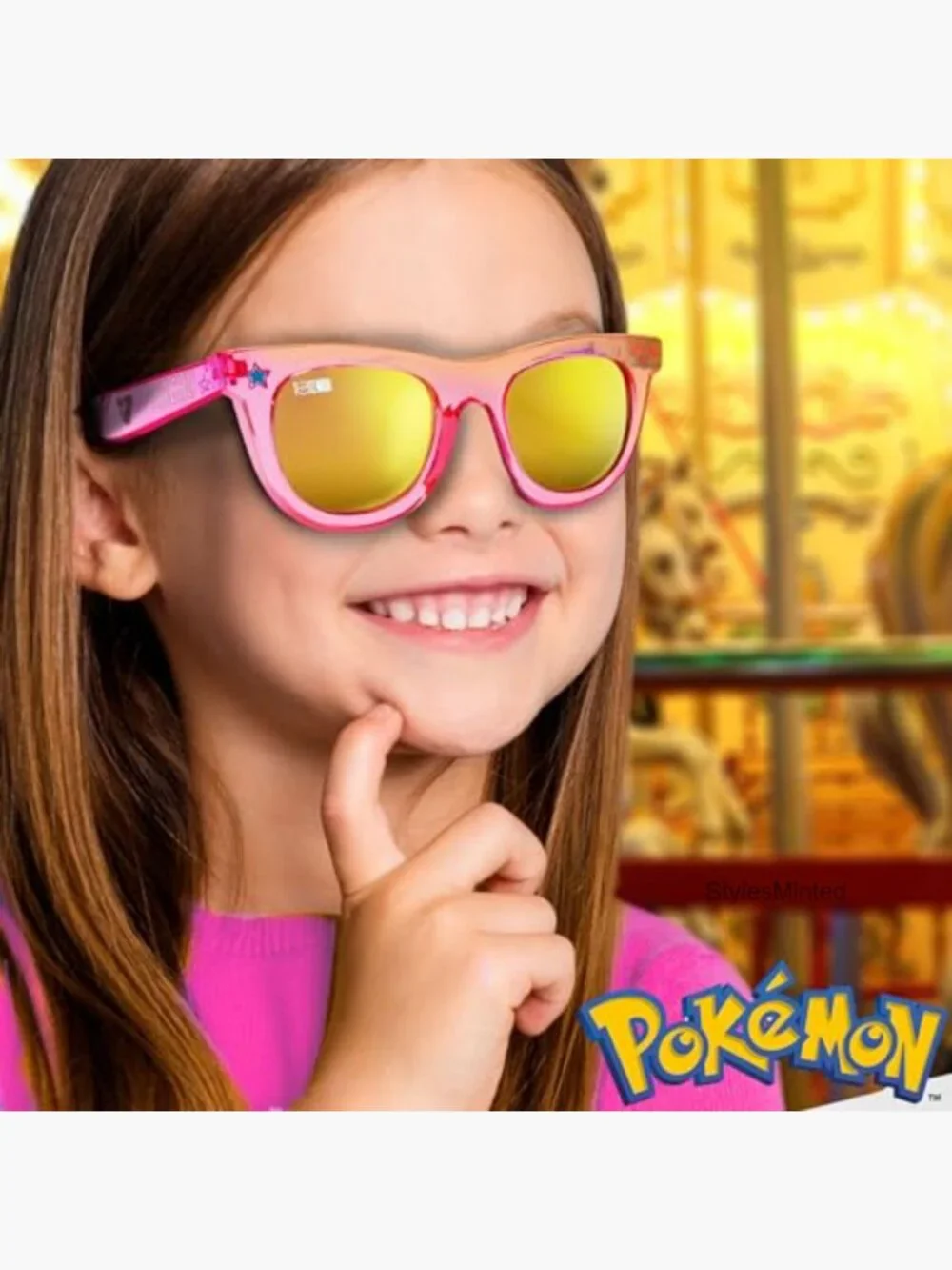 Official Pokemon Kids Sunglasses with Pikachu and Eevee UV400 One Size